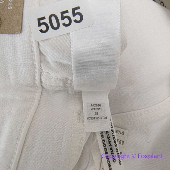 NEW Madewell Stovepipe Jeans in Pure White, 28 - Picture 16 of 16